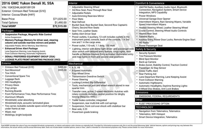 Used 2016 GMC Yukon XL Denali image 1