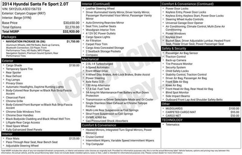Used 2014 Hyundai Santa Fe Sport 2.0T w/ Navigation Package 06 image 1