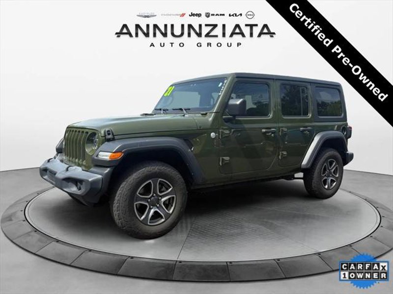 Certified 2021 Jeep Wrangler Unlimited Sport image 1