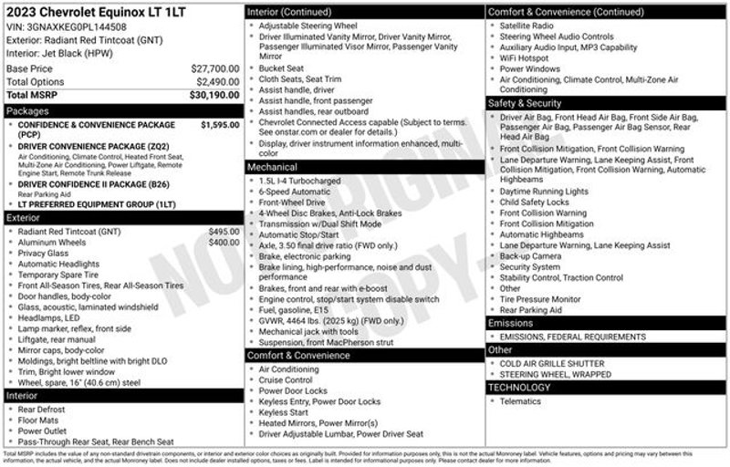 Certified 2023 Chevrolet Equinox LT image 1