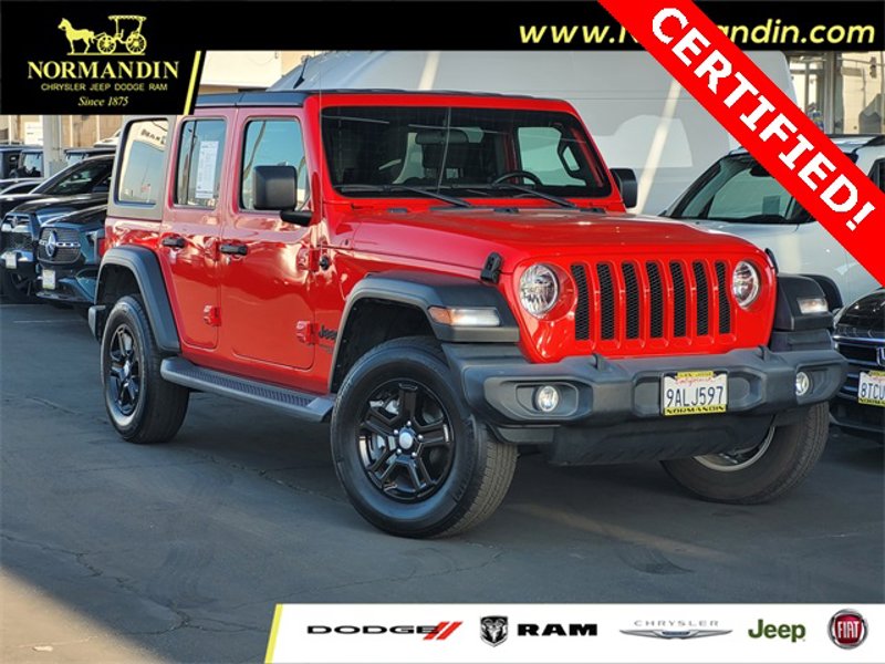 Certified 2021 Jeep Wrangler Unlimited Sport image 1