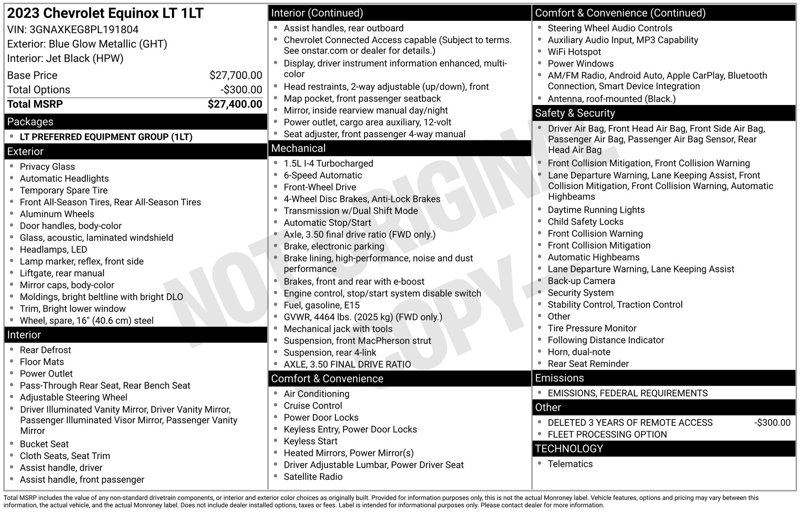 Used 2023 Chevrolet Equinox LT image 1