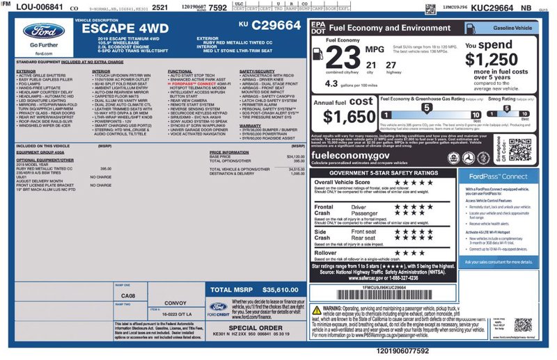 Used 2019 Ford Escape Titanium image 1