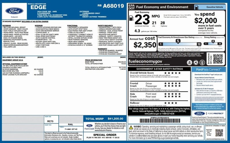 Used 2024 Ford Edge SEL image 1