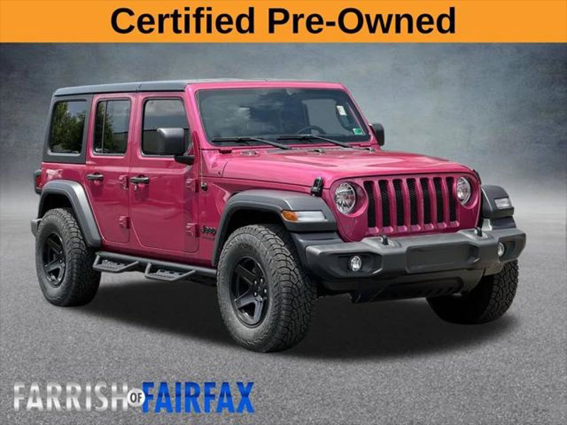 Certified 2022 Jeep Wrangler Unlimited Sport image 1
