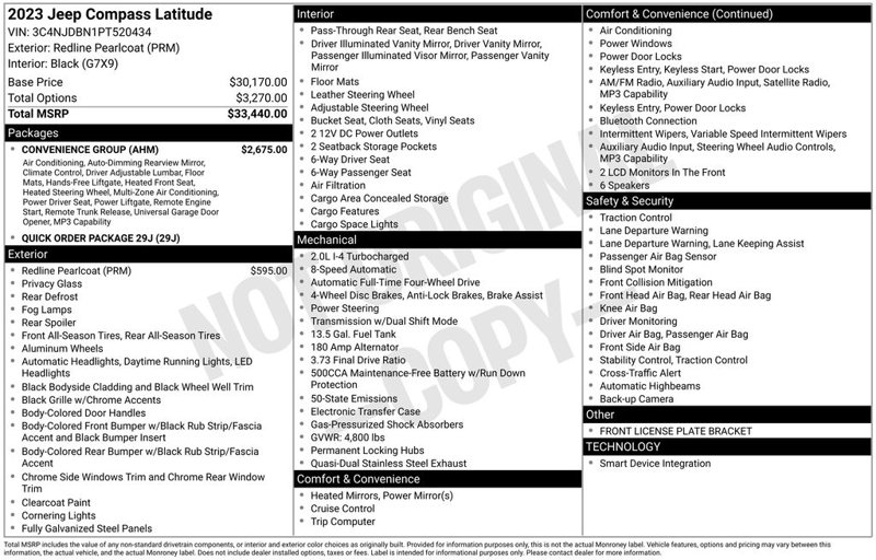 Used 2023 Jeep Compass Latitude w/ Convenience Group image 1