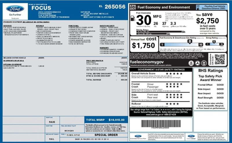 Used 2014 Ford Focus SE image 1