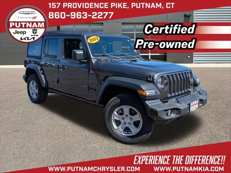Certified 2022 Jeep Wrangler Unlimited Sport image 1