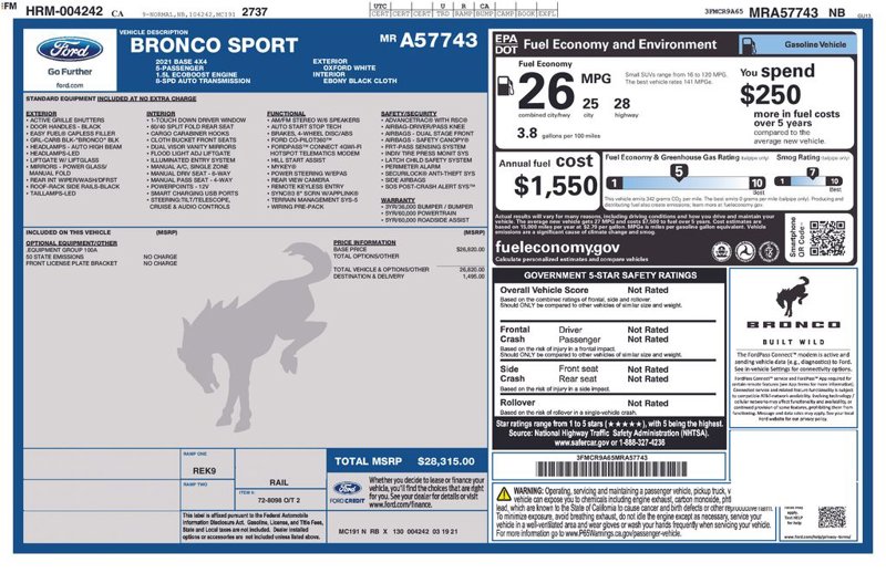 Used 2021 Ford Bronco Sport image 1