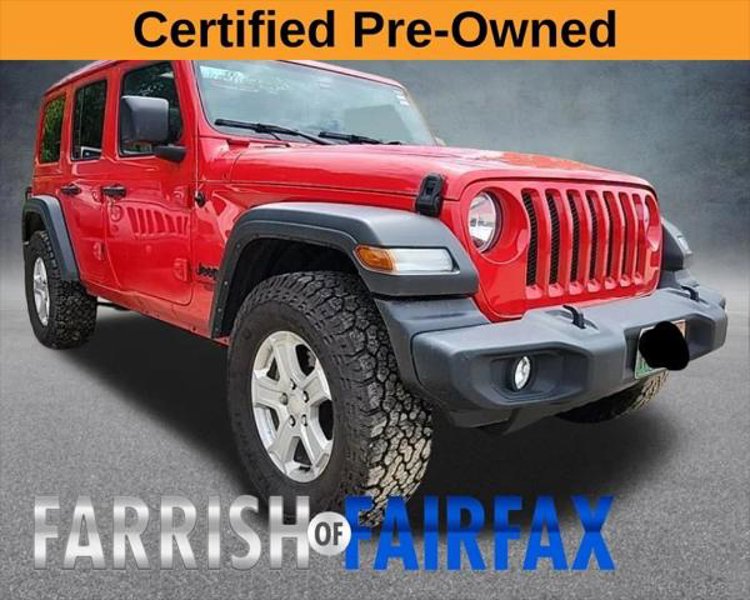 Certified 2021 Jeep Wrangler Unlimited Sport w/ Sun And Sound Package image 1