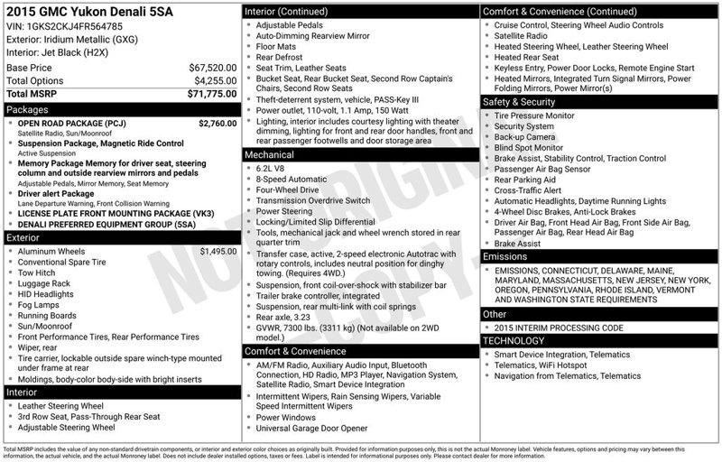 Used 2015 GMC Yukon Denali w/ Open Road Package image 1