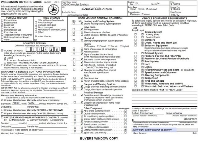 Certified 2024 Chevrolet Equinox RS w/ RS Leather Package image 1