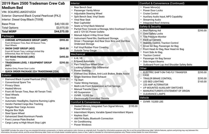 Used 2019 RAM 2500 Tradesman w/ Chrome Appearance Group image 1