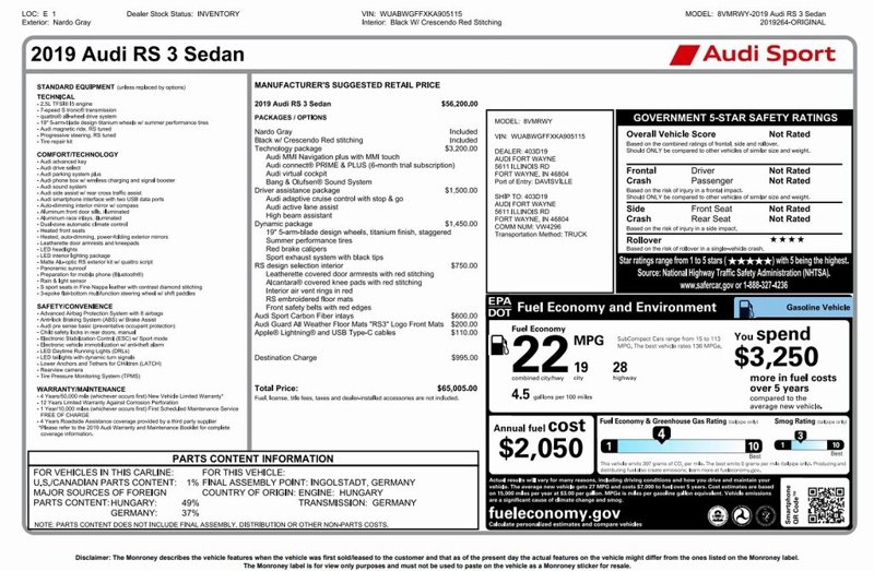 Used 2019 Audi RS 3 image 1