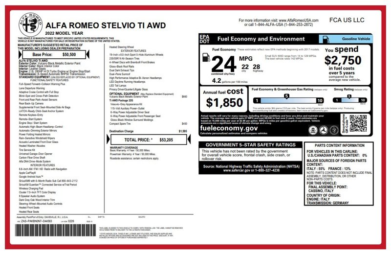 Used 2022 Alfa Romeo Stelvio Ti image 1