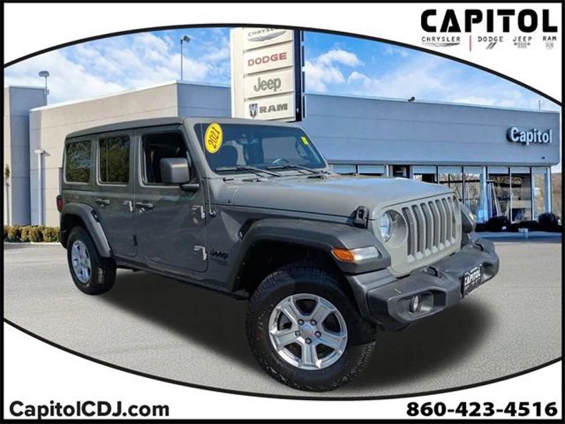 Certified 2021 Jeep Wrangler Unlimited Sport w/ Sun And Sound Package image 1