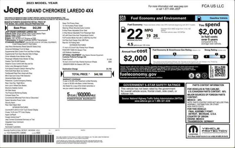 Certified 2023 Jeep Grand Cherokee Laredo image 1