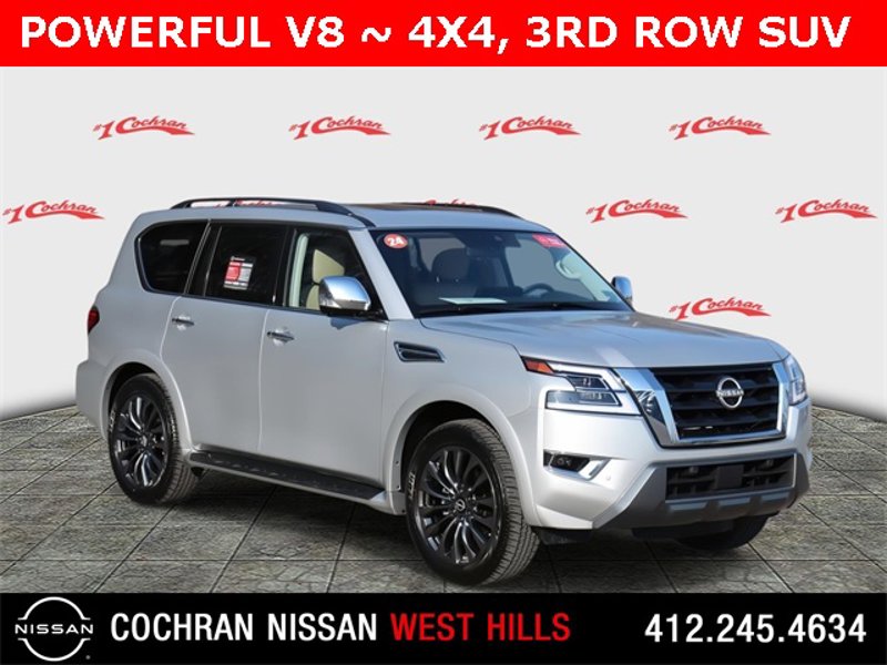 Certified 2024 Nissan Armada Platinum w/ Captain's Chairs Package image 1