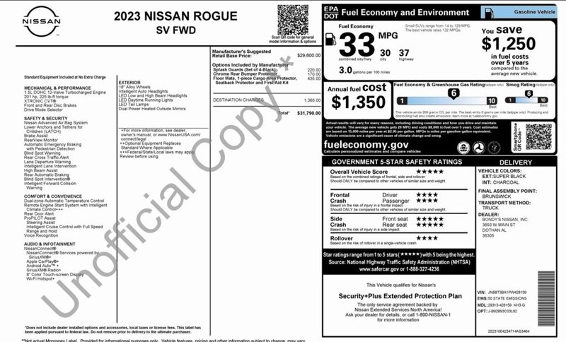 Used 2023 Nissan Rogue SV image 1