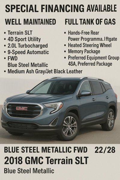 Used 2018 GMC Terrain SLT w/ Preferred Package image 1
