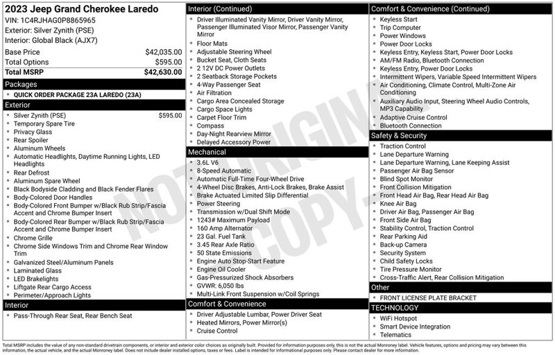 Used 2023 Jeep Grand Cherokee Laredo image 1
