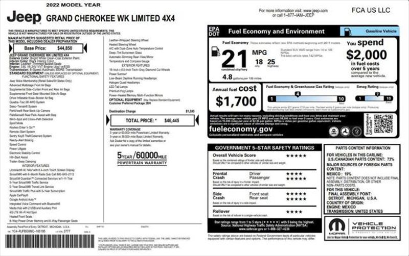 Certified 2022 Jeep Grand Cherokee Limited image 1