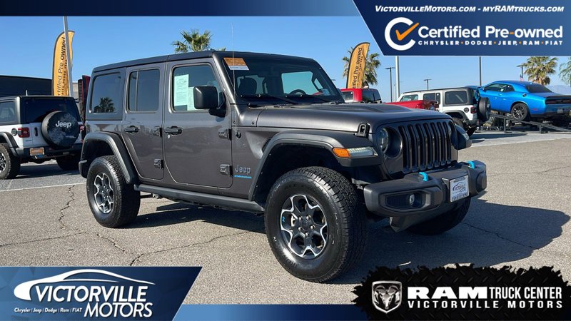 Certified 2023 Jeep Wrangler Unlimited Rubicon 4xe w/ Cold Weather Group image 1