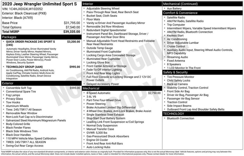 Used 2020 Jeep Wrangler Unlimited Sport S image 1