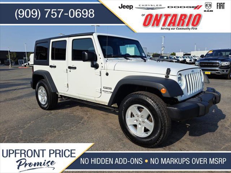 Certified 2018 Jeep Wrangler Unlimited Sport S image 1