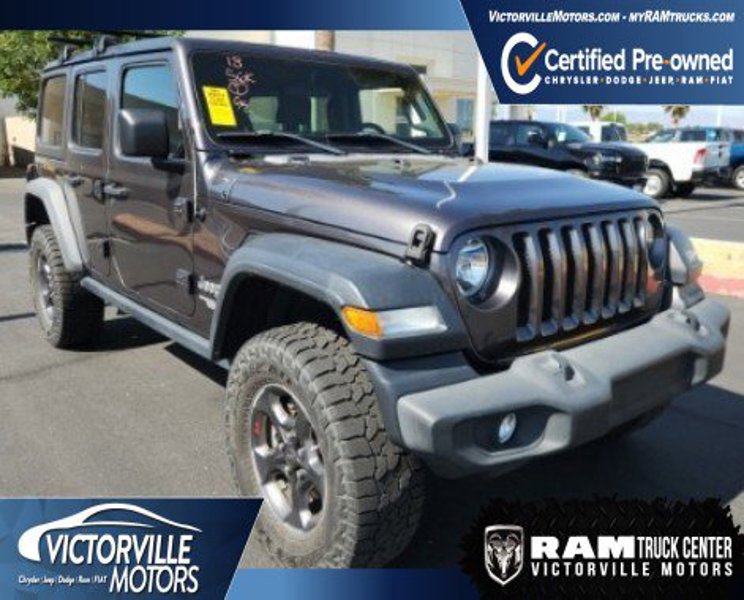 Certified 2018 Jeep Wrangler Unlimited Sport S image 1