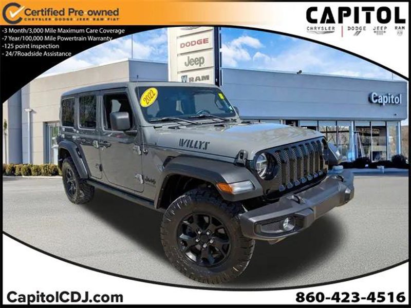 Certified 2022 Jeep Wrangler Unlimited Sport image 1