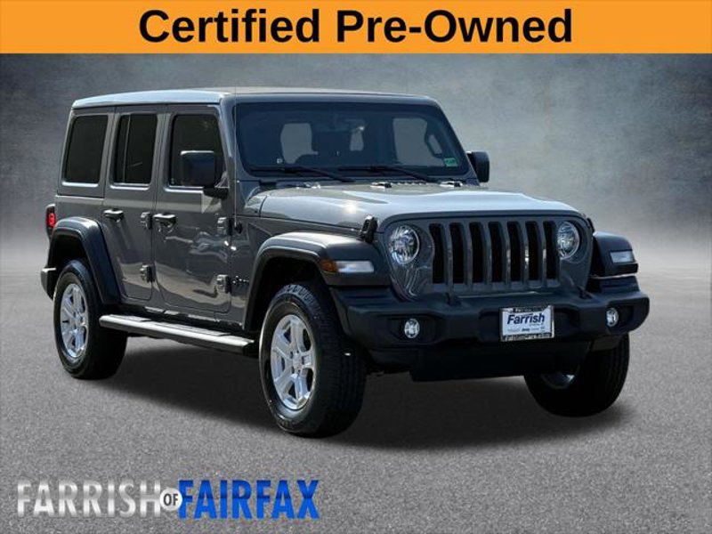 Certified 2021 Jeep Wrangler Unlimited Sport w/ Sun And Sound Package image 1