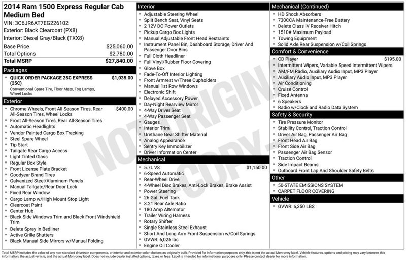 Used 2014 RAM 1500 Express image 1