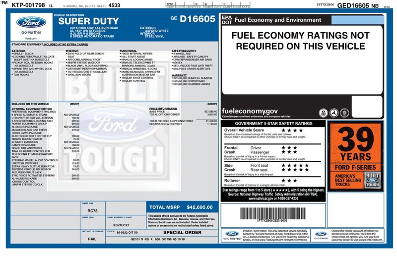 Used 2016 Ford F250 XL w/ Power Equipment Group image 1
