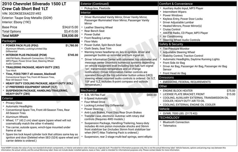 Used 2010 Chevrolet Silverado 1500 LT w/ Power Pack Plus image 1