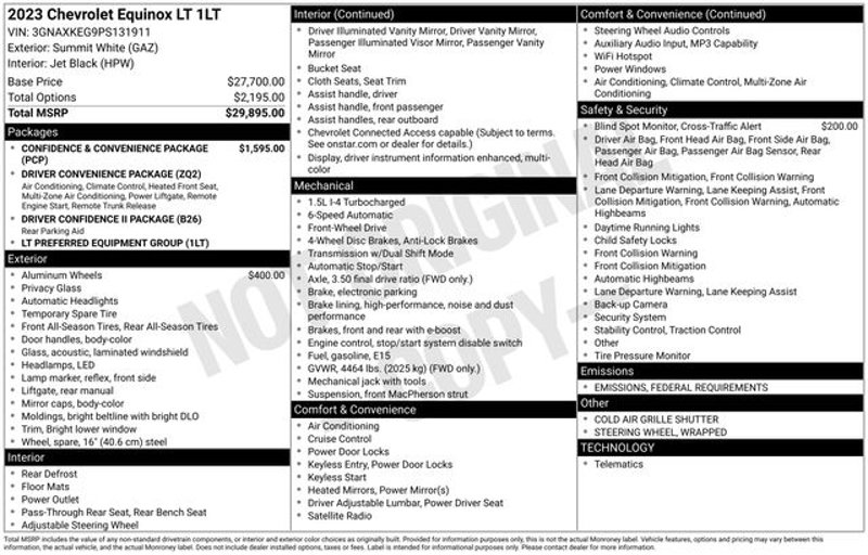 Certified 2023 Chevrolet Equinox LT image 1